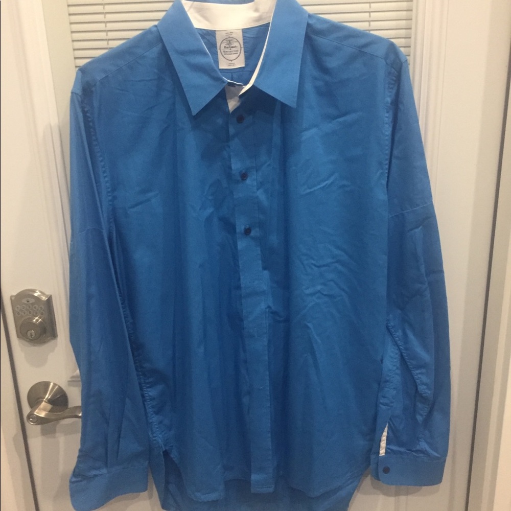 Barbour Savile Row blue button down shirt sz L - Picture 2 of 6